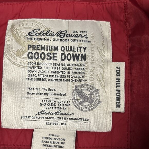 Eddie Bauer Jacket Womens Medium EB700 Goose Down Puffer 700 Fill Winter Coat - Picture 4 of 10